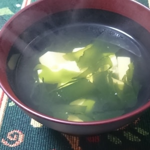 柚子香る♪豆腐とわかめのお吸い物